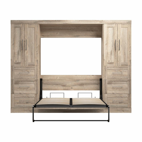 Lit escamotable double avec armoires-penderies (109L)