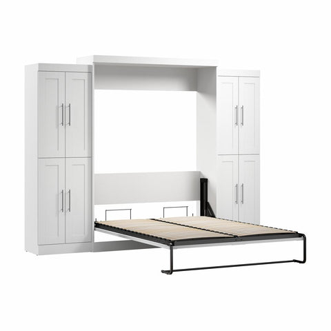 Grand lit escamotable avec armoires (115L)