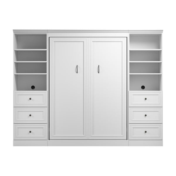 Lit escamotable double et 2 organisateurs de garde-robe avec tiroirs (109L)