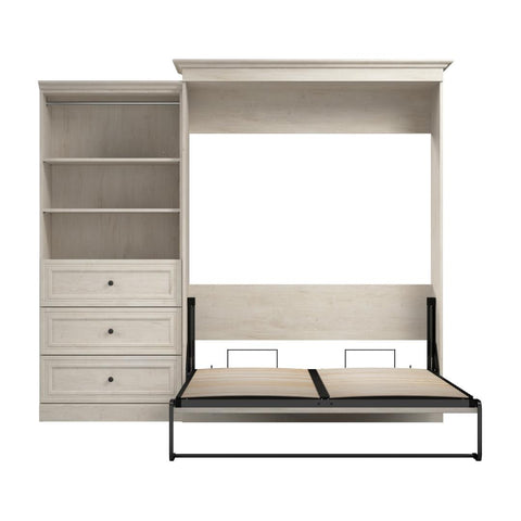 Queen Murphy Bed and Closet Organizer with Drawers (103W)
