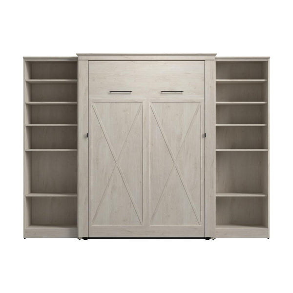 Lit escamotable double avec organisateurs de garde-robe (113L)