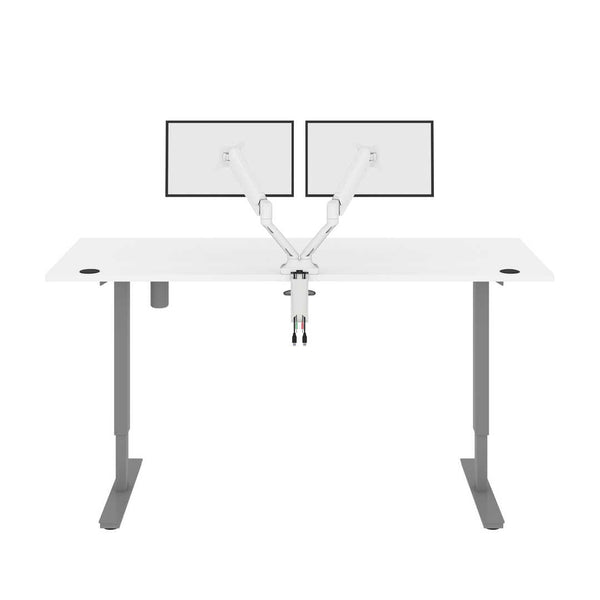 72W x 30D Standing Desk with Dual Monitor Arm
