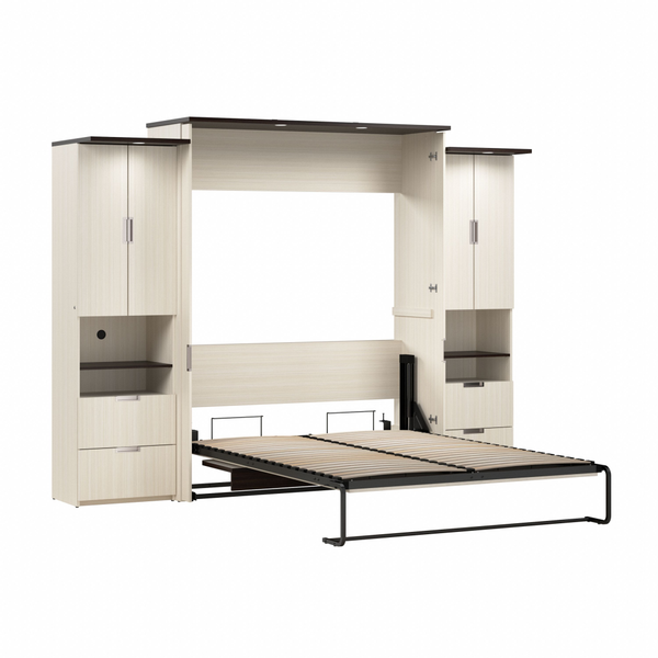 Grand lit escamotable avec bureau et 2 armoires (114L)