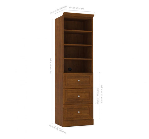 Traditional Closet System with Shelves & Drawers, 25W x 20D