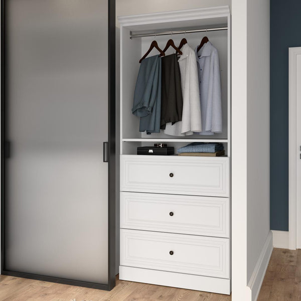 Traditional Closet System with Drawers, 36W x 20D