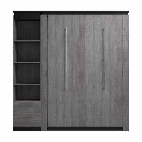 Full Murphy Bed with Shelves and Drawers (81W)
