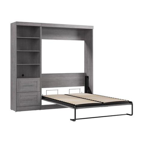 84W Full Size Murphy Bed with Pull-Out Desk