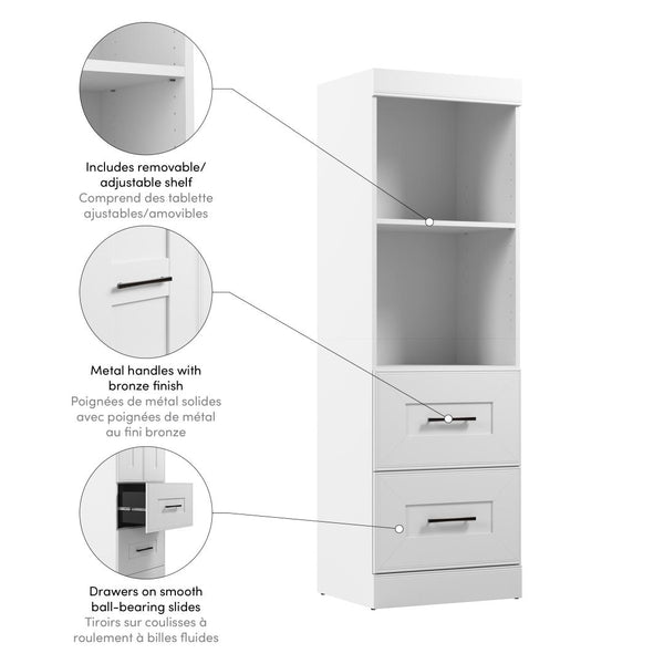 Organisateur de garde-robe avec tiroirs 25L