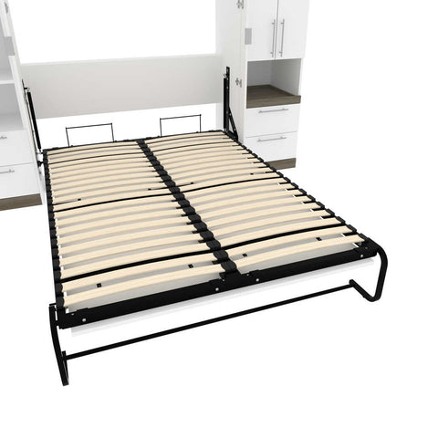 Lit escamotable deux places (double) et solutions de rangement étroites avec tiroirs (99L)
