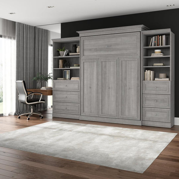 Grand lit escamotable et organisateurs de garde-robe avec tiroirs (126L)