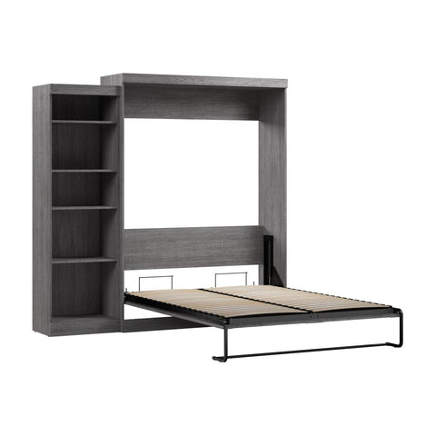 Queen Murphy Bed with Shelving Unit (90W)