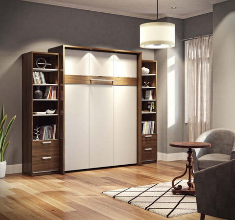Grand lit escamotable et 2 organisateurs de garde-robe avec tiroirs (105L)