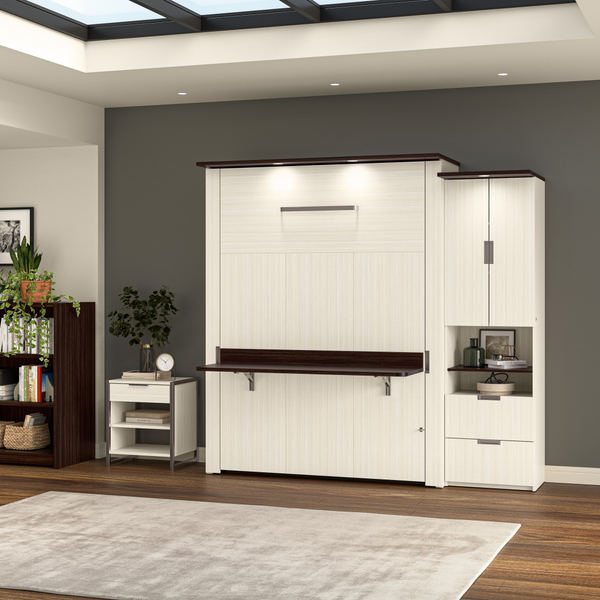 Grand lit escamotable avec bureau et armoire (91L)