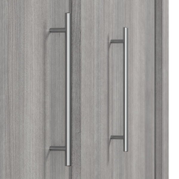 Lit escamotable double et 2 étagères avec tiroirs (120L)