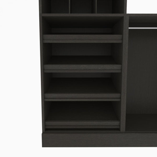 Traditional Closet System with Shelves, Drawers, Shoe Racks, Clothing Rods & Cubies, 86W x 20D