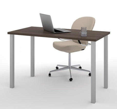 Table de bureau 48L avec pattes de métal carrées