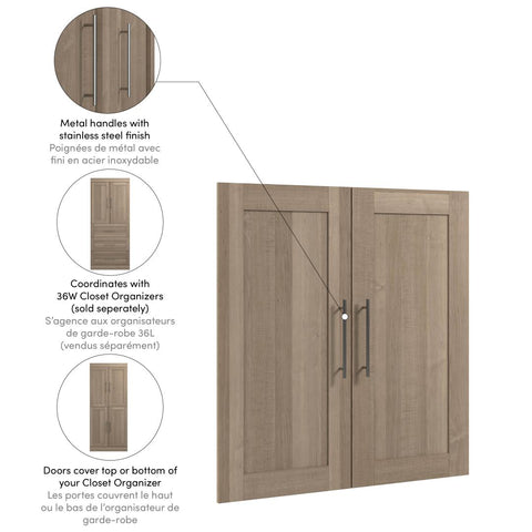 Ensemble de 2 portes pour organisateur de garde-robe 36L Pur