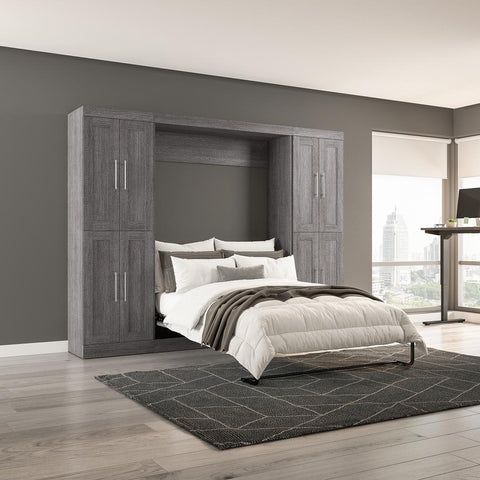 Full Murphy Bed with Storage Cabinets (109W)