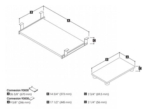 Tablette clavier et support d’unité centrale