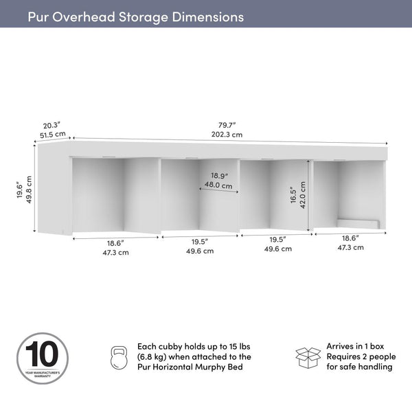 Overhead Storage for Pur 80W Full Horizontal Murphy Bed