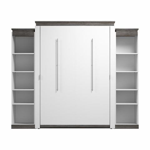 Grand lit escamotable avec étagères (106L)