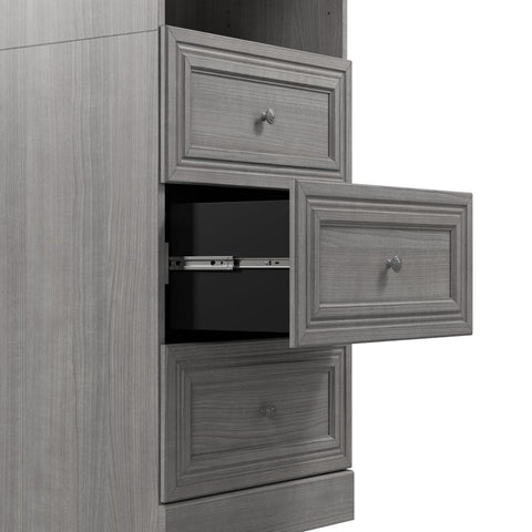 Traditional Closet System with Shelves, Drawers & Clothing Rods, 61W x 20D