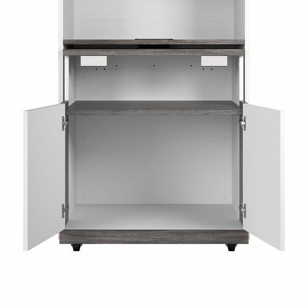 Grande armoire 30L avec portes et bureau rétractable