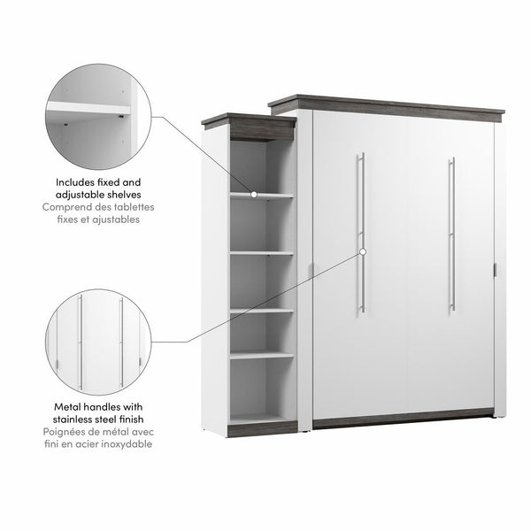 Queen Murphy Bed with Shelves (87W)