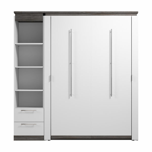 Full Murphy Bed with Shelves and Drawers (81W)