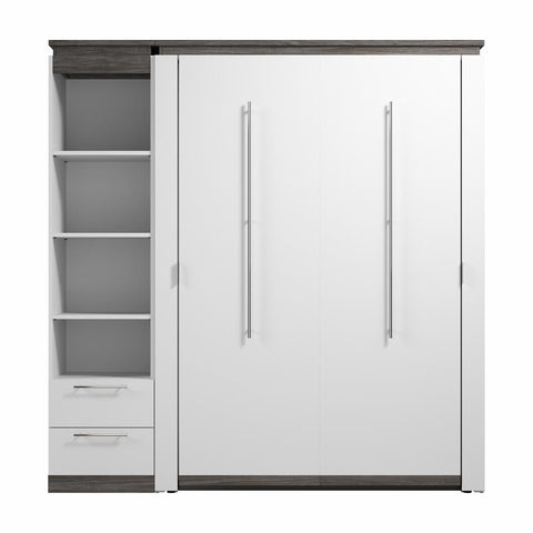 Full Murphy Bed with Shelves and Drawers (81W)