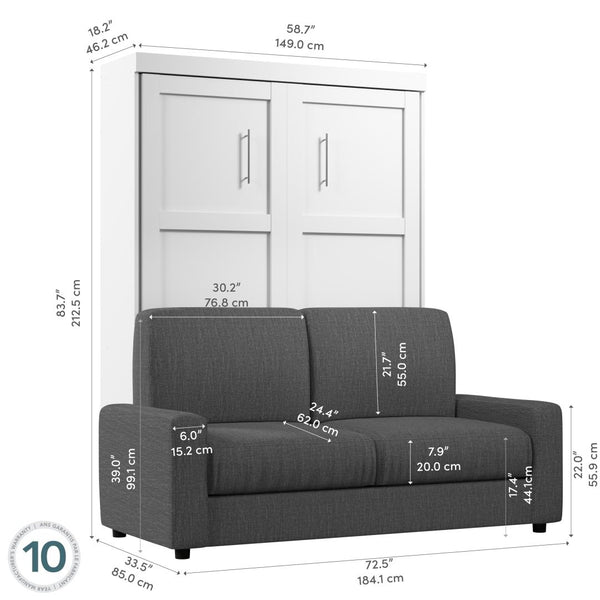 Full Murphy Bed with Sofa (73W)