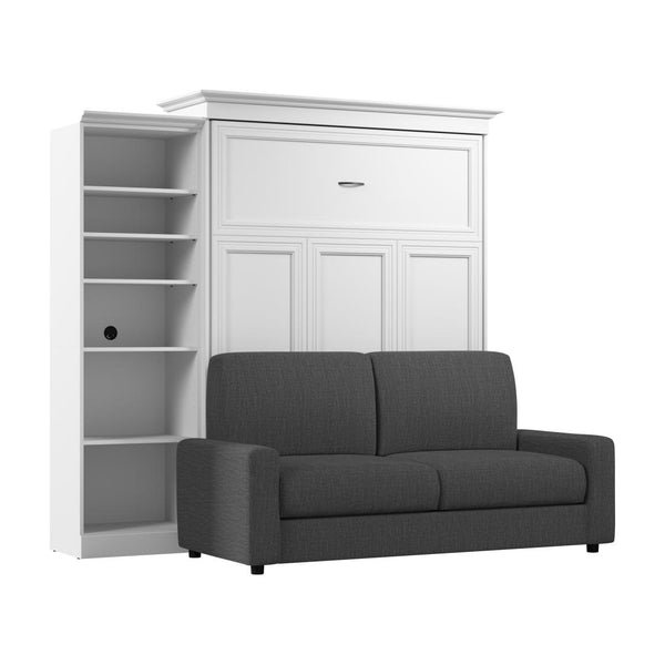 Grand lit escamotable avec canapé et organisateur de garde-robe (97L)