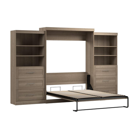 Grand lit escamotable et 2 étagères avec tiroirs (136L)