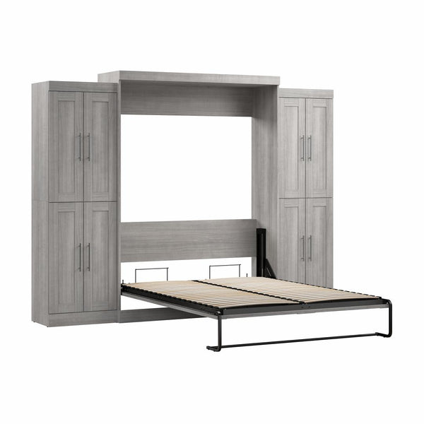 Grand lit escamotable avec armoires (115L)