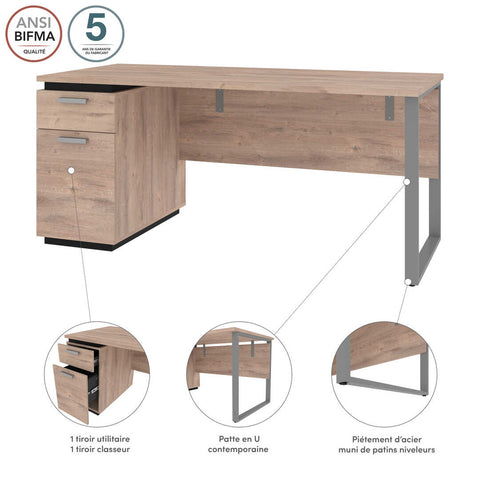 Bureau 66L avec caisson