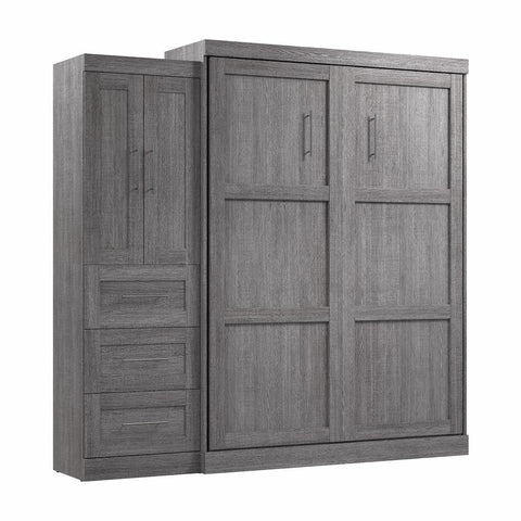 Grand lit escamotable avec armoire-penderie (89L)