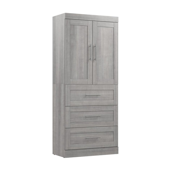 Contemporary Closet System with Drawers, 36W x 19D