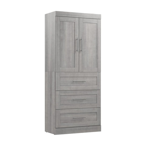 Contemporary Closet System with Drawers, 36W x 19D