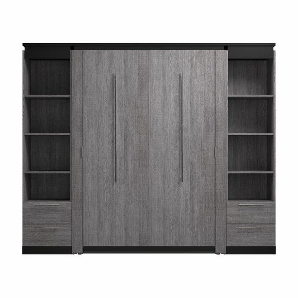 Full Murphy Bed with Shelves and Drawers (100W)