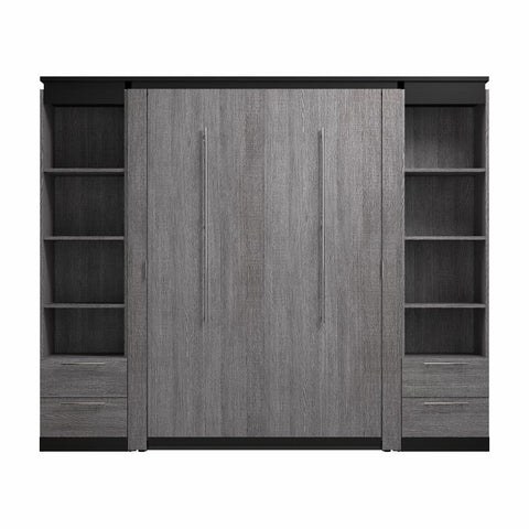 Full Murphy Bed with Shelves and Drawers (100W)