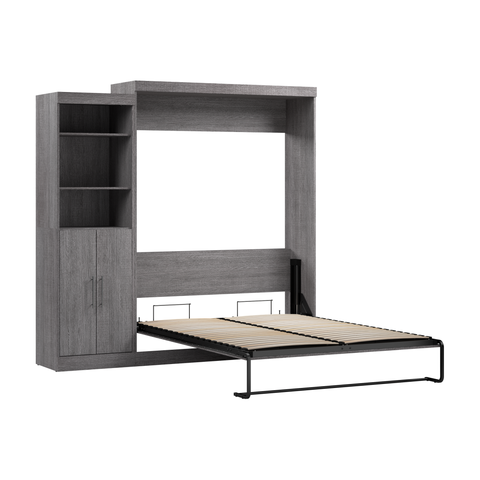 Queen Murphy Bed with Closet Organizer with Doors (90W)