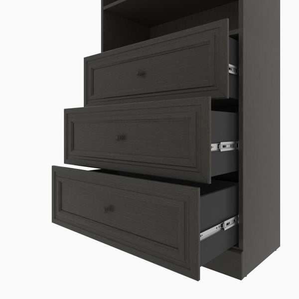 Traditional Closet System with Drawers, 36W x 20D