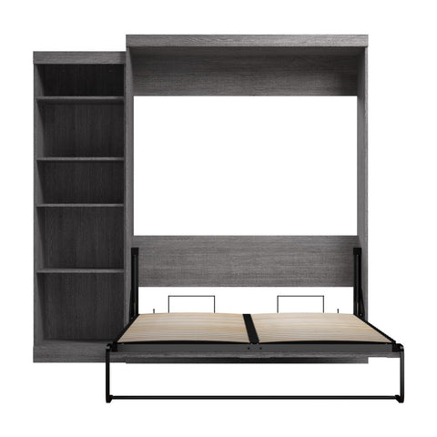 Queen Murphy Bed with Shelving Unit (90W)