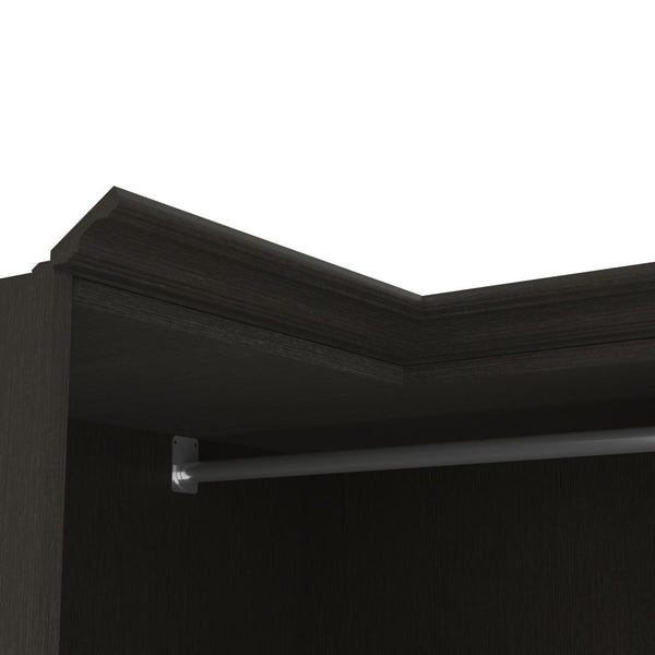 Traditional Corner Closet System with Clothing Rods, 36W x 36D
