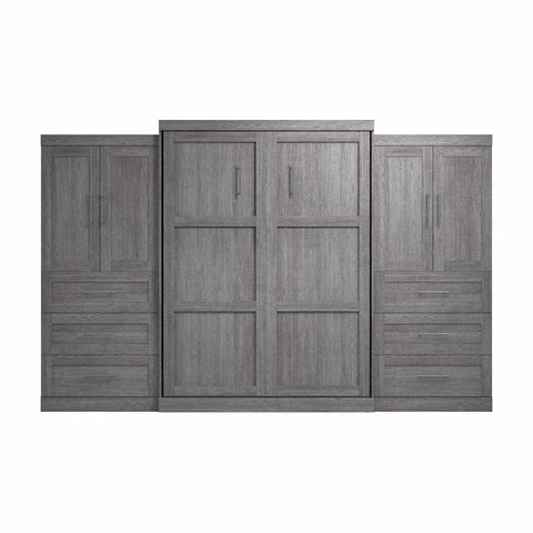 Grand lit escamotable avec penderies (136L)