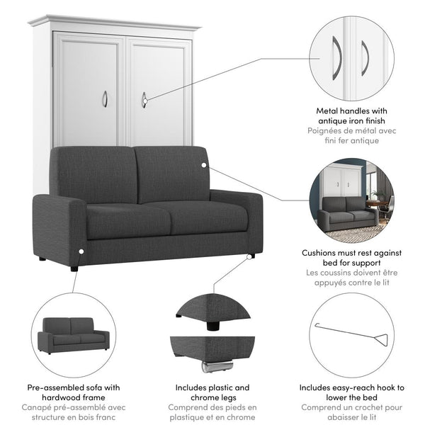 Full Murphy Bed with Sofa (73W)