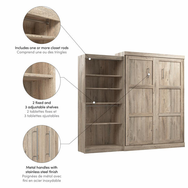 Queen Murphy Bed with Closet Organizer (101W)