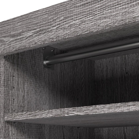 Contemporary U-Shaped Closet System with Shelves, Drawers & Clothing Rods, 161W x 33D
