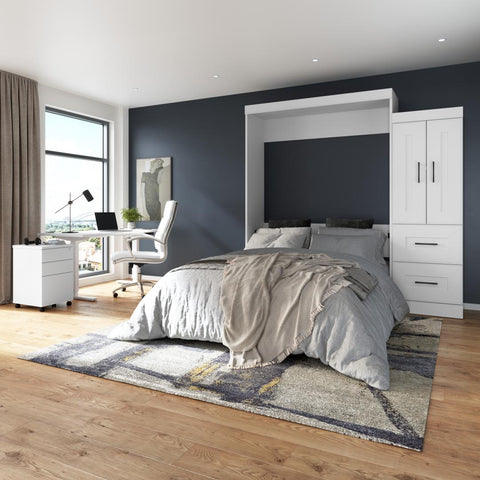 Queen Murphy Bed with Wardrobe (90W)