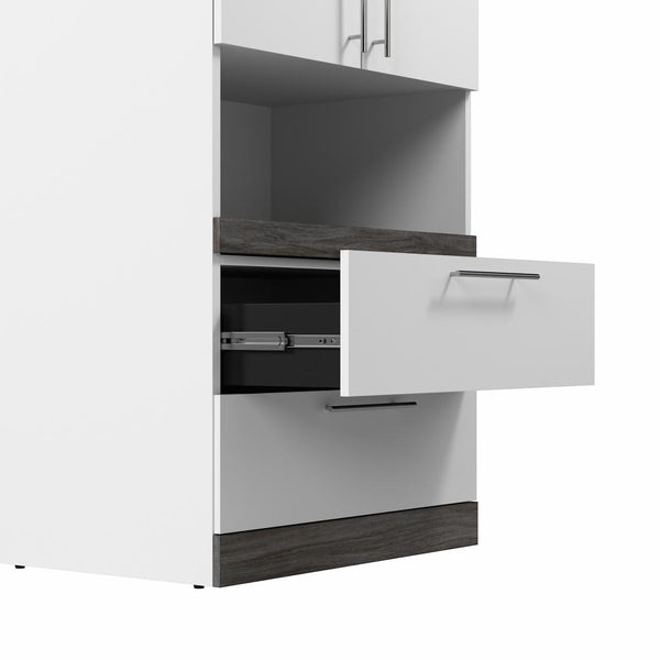 Armoire étroite 20L avec portes, tiroirs et tablette coulissante